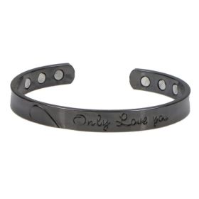 Women's Gun Black Magnetic Health Bracelet