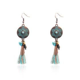 Women's Fashion Bohemian Ethnic Style Alloy Tassel Earrings