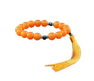 Chinese Orange Beaded Resin Home Car Decorative Buddha Beads Ornaments for Good Luck