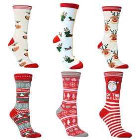 6 Pairs Christmas Socks for Men Fun Cute Socks with Santa Reindeer