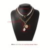 Creative Bohemian Coin Design Pendant Faux Pearl Chain Necklace Baroque Style Neck Jewelry Gift