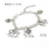 Bohemian Vintage Silver Color Elephant Heart Charms Bracelets for Women Fashion Chain Gift Jewelry