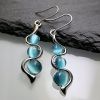 Bohemian Vintage Creative Opal Earring 925 Silver Plated Engagement Party Dangle Earring For Women Statement Jewelry