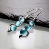 Bohemian Vintage Creative Opal Earring 925 Silver Plated Engagement Party Dangle Earring For Women Statement Jewelry