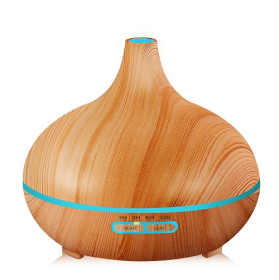 Ultrasonic Aroma Diffuser Humidifier Wood Grain (Option: Light wood-US)