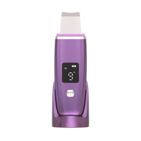 Ultrasonic Electric Dead Skin Electric Vacuum Cleaner Blackhead Cleaner Deep Facial Pore Cleansing Kit Acne Extractor Nano Spray (Color: Purple)