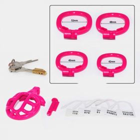 Men's Fashion Small Turtle-shaped Resin Chastity Lock (Option: Rose Red-Short)