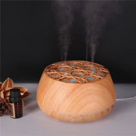 Four-Hole Misting Aroma Diffuser, Three-Dimensional Aromatherapy Humidifier (Option: Light wood-AU)