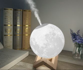 Creative multi-function USB atmosphere night light humidifier (Option: Triangular Moon)