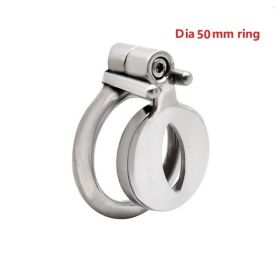 Stainless Steel Male Bird Cage Chastity Lock Youth Abstinence Ring Artifact (Option: 50mm)