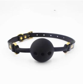 Mouth Stopper For Men And Women (Option: Black mouth ball with holes)