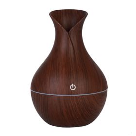 Vase humidifier (Option: Deep wood grain)