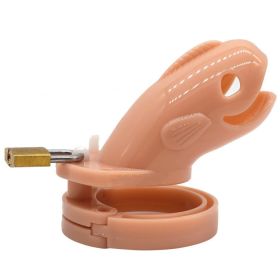 Men's New Chastity Lock Toy (Option: Skin color-Long)