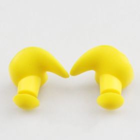 Swimming Silicone Spiral Ear Plugs (Color: Yellow)