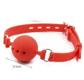 Bundle Forced Deep Throat Mouth Ball Silicone Toys (Option: Red Mouth Ball Trumpet 3.5cm)