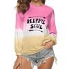 Autumn and winter women's new rendering letter print loose casual hoodie