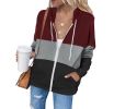 Striped Zipper Long Sleeved Hooded Sweatshirt