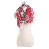 Autumn and winter scarf ladies plaid circle yarn tassel dual-use warm scarf