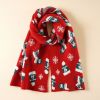 Christmas gift red scarf female fashion cute autumn and winter warm Korean fan ins student cute warm scarf