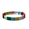 Paint Rainbow Bracelet Bohemian Style Enamel Geometric Bracelet Square Bracelet Women