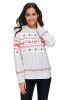 Christmas round neck polka dot snowflake deer Christmas print long sleeve sweater