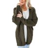 Womens Cardigan Cable Knit Chunky Sweater Coats