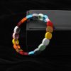 Paint Rainbow Bracelet Bohemian Style Enamel Geometric Bracelet Square Bracelet Women