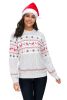 Christmas round neck polka dot snowflake deer Christmas print long sleeve sweater