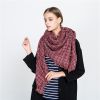 Autumn and winter warm shawl foreign trade solid color woven printing imitation cashmere square scarf thickened