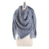 Autumn and winter warm shawl foreign trade solid color woven printing imitation cashmere square scarf thickened