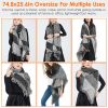 Women Winter Warm Scarf 74.8x25.6In Long Soft Knitted Shawl