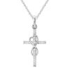 Classic Women Crystal Cross Necklace For Women fASHION Heart Infinity Pendant Necklace Religious Jewelry Christian Baptism Gift