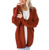 Womens Cardigan Cable Knit Chunky Sweater Coats