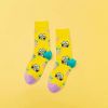 Cartoon SpongeBobs Women's Socks High Quality Fashion Men's Women Sock Printed Casual Hip-Hop Personality Adult Couple Stockings