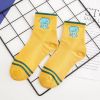 Cartoon SpongeBobs Women's Socks High Quality Fashion Men's Women Sock Printed Casual Hip-Hop Personality Adult Couple Stockings