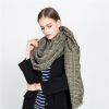 Autumn and winter warm shawl foreign trade solid color woven printing imitation cashmere square scarf thickened