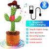 Bluetooth Cactus Plush Toy Electric Singing 60/120 English Songs Dancing Twisting Cactus Luminous Recording Repeat Wriggle Body