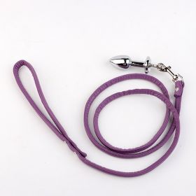 Metal Pull Ring Anal Tamponade For Vestibular Discharge (Option: Purple rope)